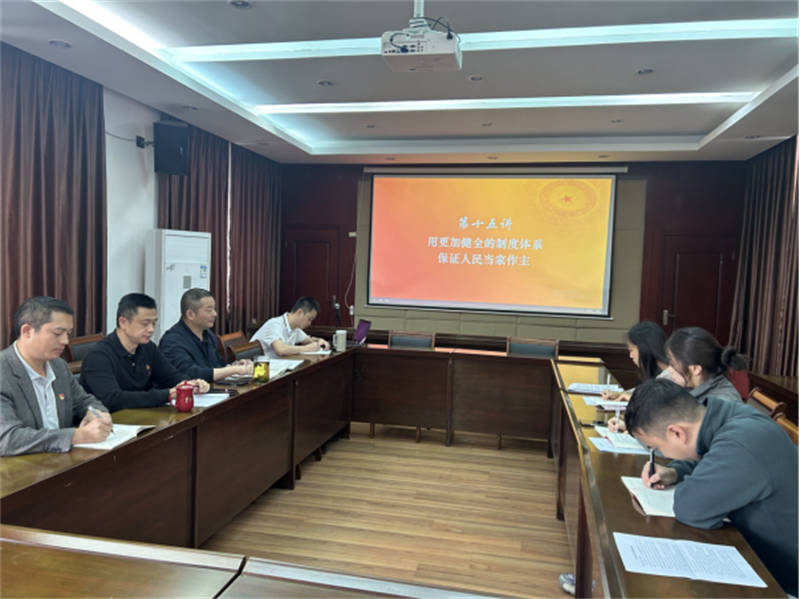 我会党支部举行“用更加健全的制度体系保证人民当家作主”主题教育专题党课学习(图2)